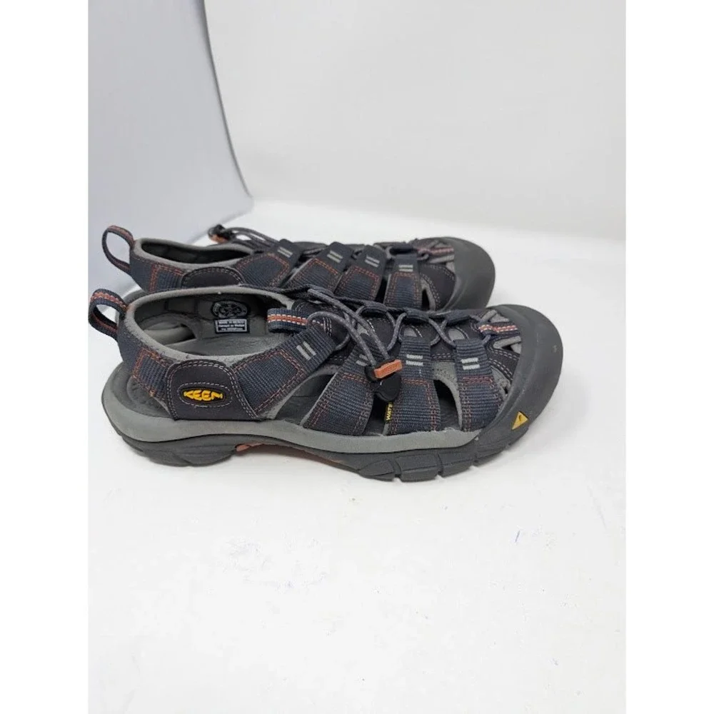 KEEN Newport H2 Men's Hiking Water Sandals Gray Orange Waterproof Size 9
